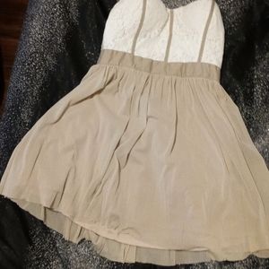 Sleeveless, nude and white color, medium, Charlotte russe